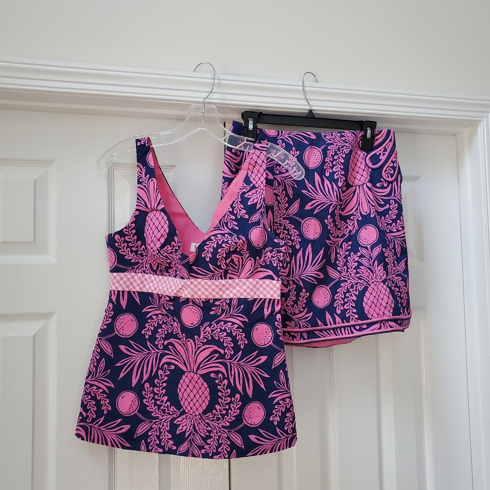Lilly Pulitzer South Lake Pineapple Tank & Skirt Set